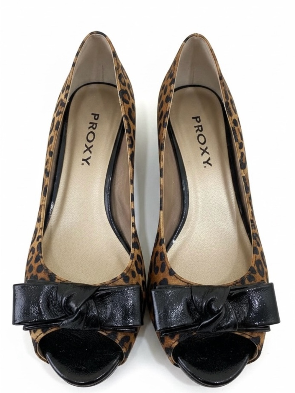 Proxy Animal Print Heels Black/Brown/Tan. Sz 11 M